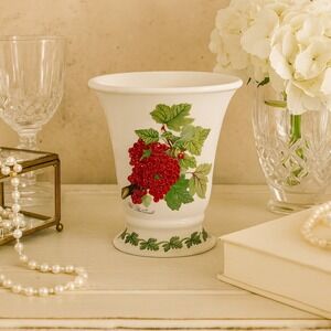 Vintage Portmeirion Botanic Garden Vase Red Currant Collectible English Pottery‎